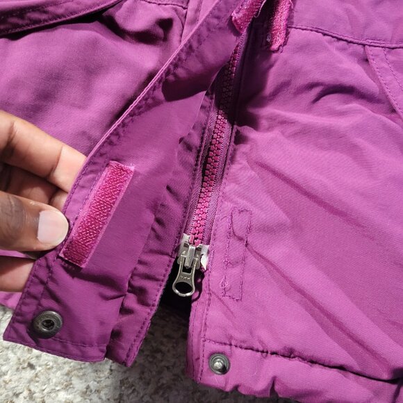 Vintage LL Bean Jacket Womens Large Petite PPurple Insulated Hooded Flaw* - Picture 6 of 7